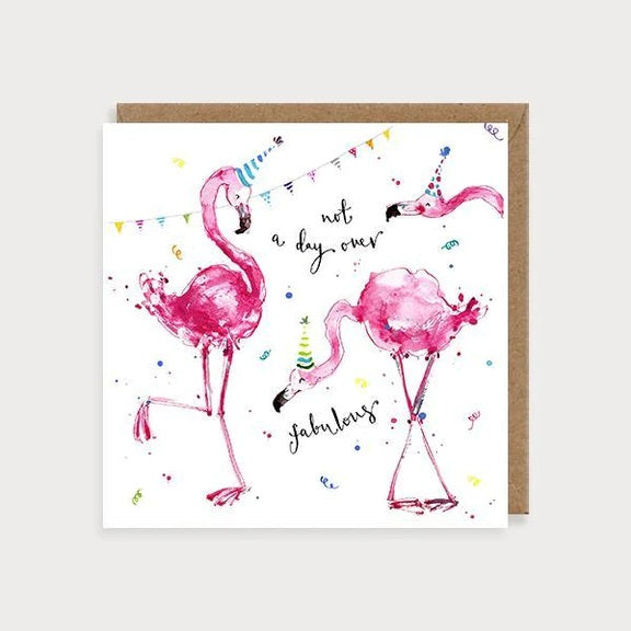 Flamingos Birthday Card