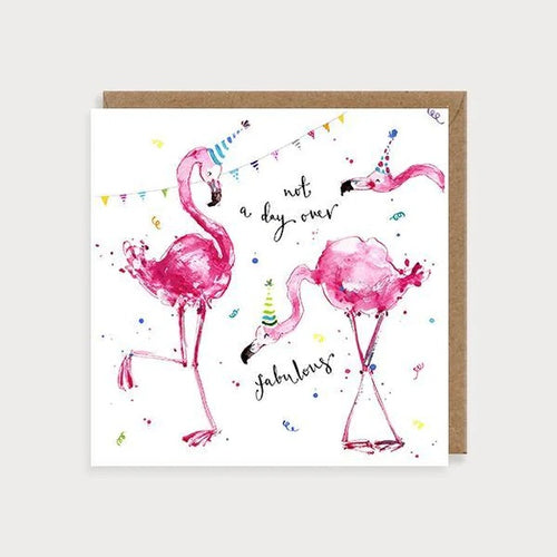 Flamingos Birthday Card