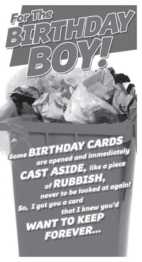 Rubbish Birthday Card