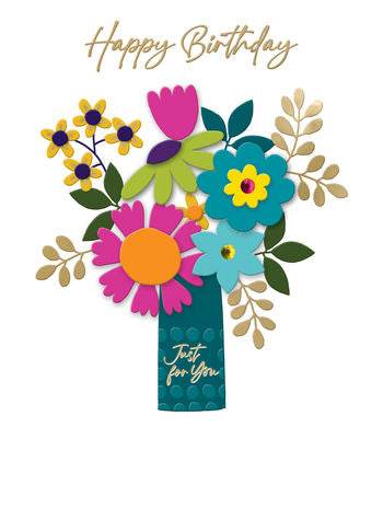 Flowers Birthday Card - House of Cards