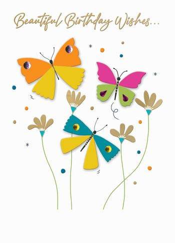 Butterflies Birthday Card - House of Cards
