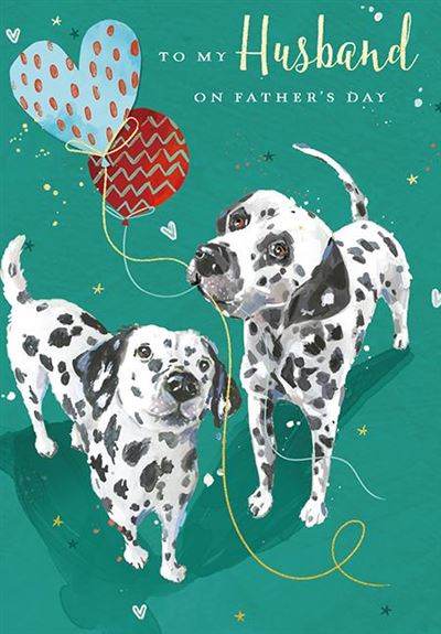 Dalmatian Husband Father's Day Card - House of Cards