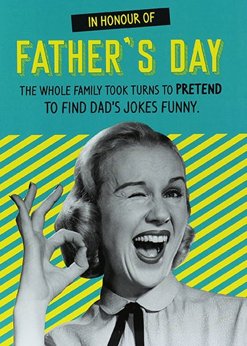 Funny Dad Jokes Fathers Day Card