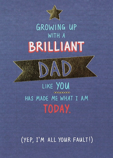 Growing Up Dad Fathers Day Card