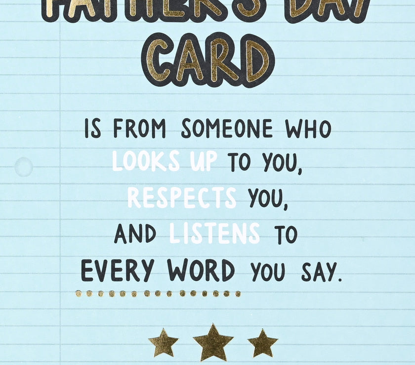 Every Word Fathers Day Card