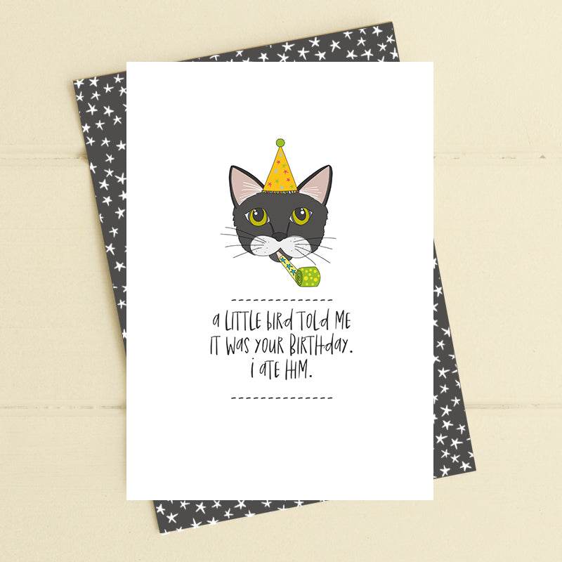 Little Bird Told Me Birthday Card - House of Cards