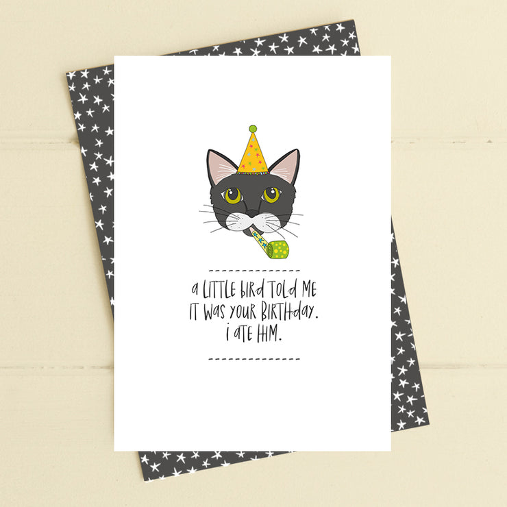 Little Bird Told Me Birthday Card