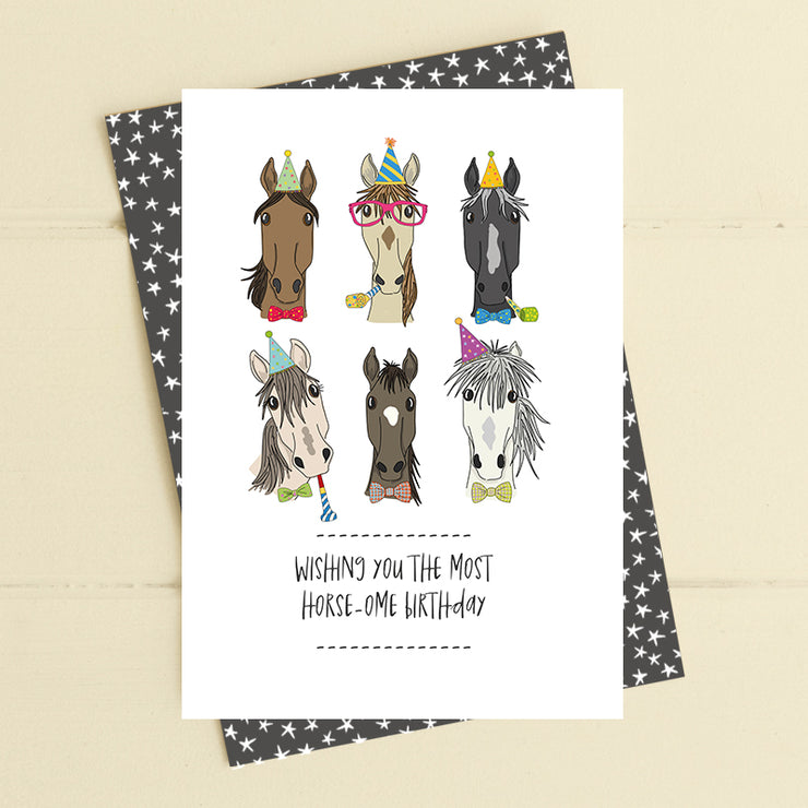 Horse-ome Birthday Card