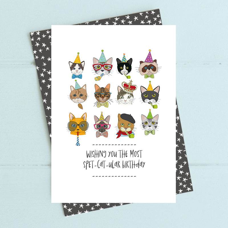 Spet-cat-ular Birthday Card - House of Cards