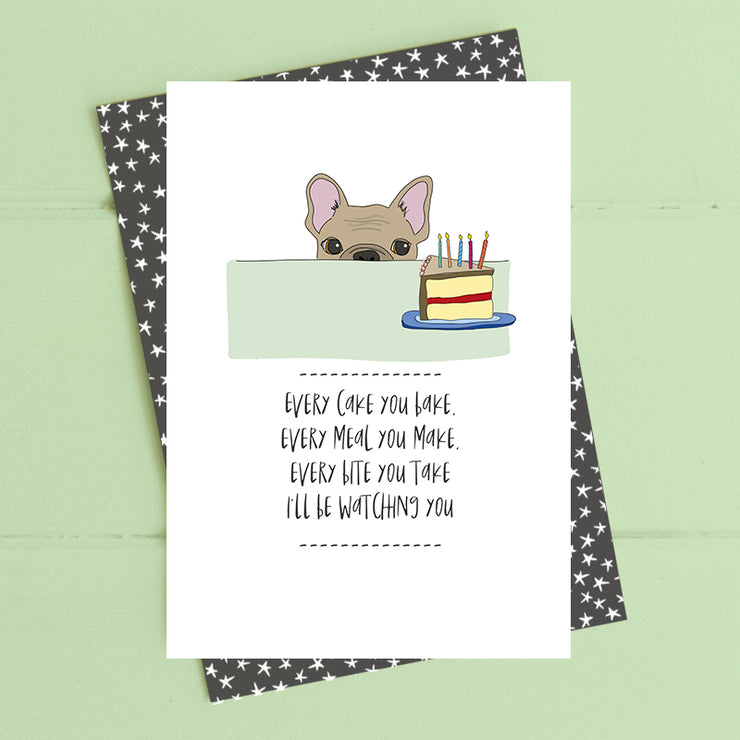 Dog I'll Be Watching You Greeting Card