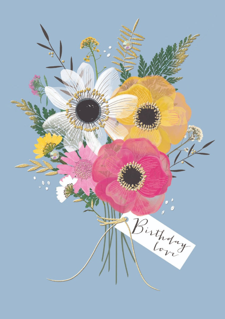 Flower Bouquet Birthday Card