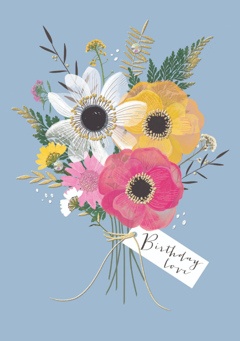 Flower Bouquet Birthday Card