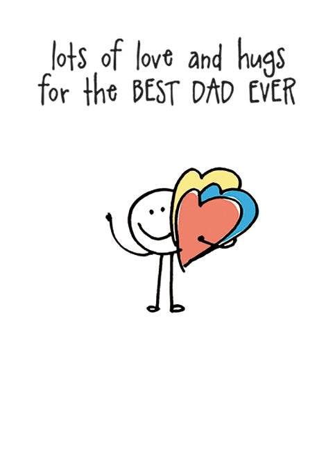 Love and Hugs Fathers Day Card - House of Cards