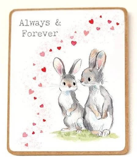 Fridge Magnet Always and Forever Bunnies