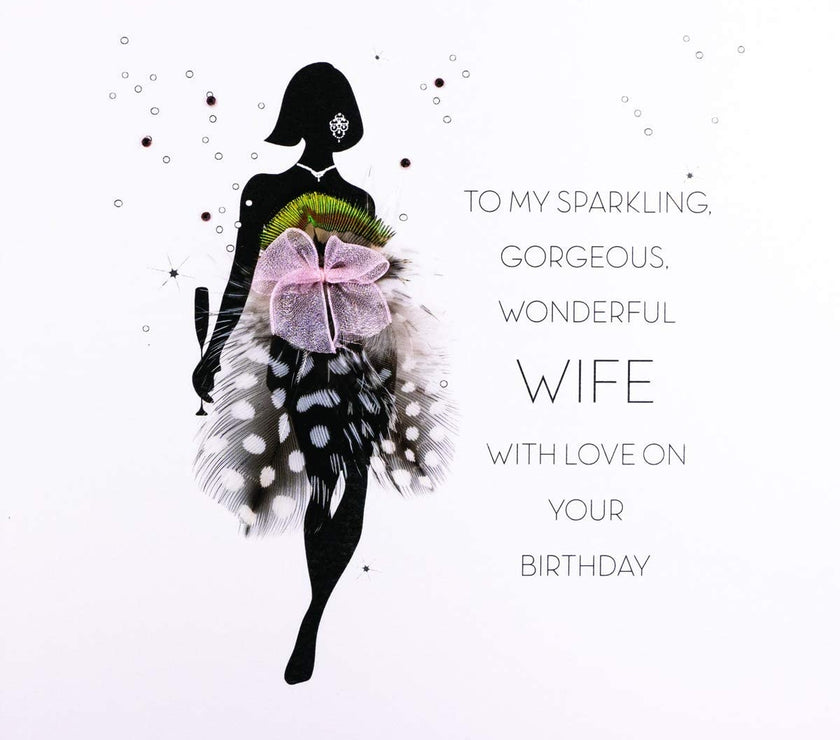 Silhouette My Wonderful Wife Birthday Card