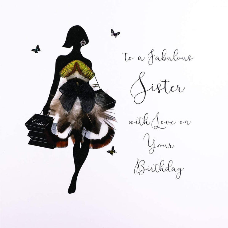 Silhouette Fabulous Sister Birthday Card