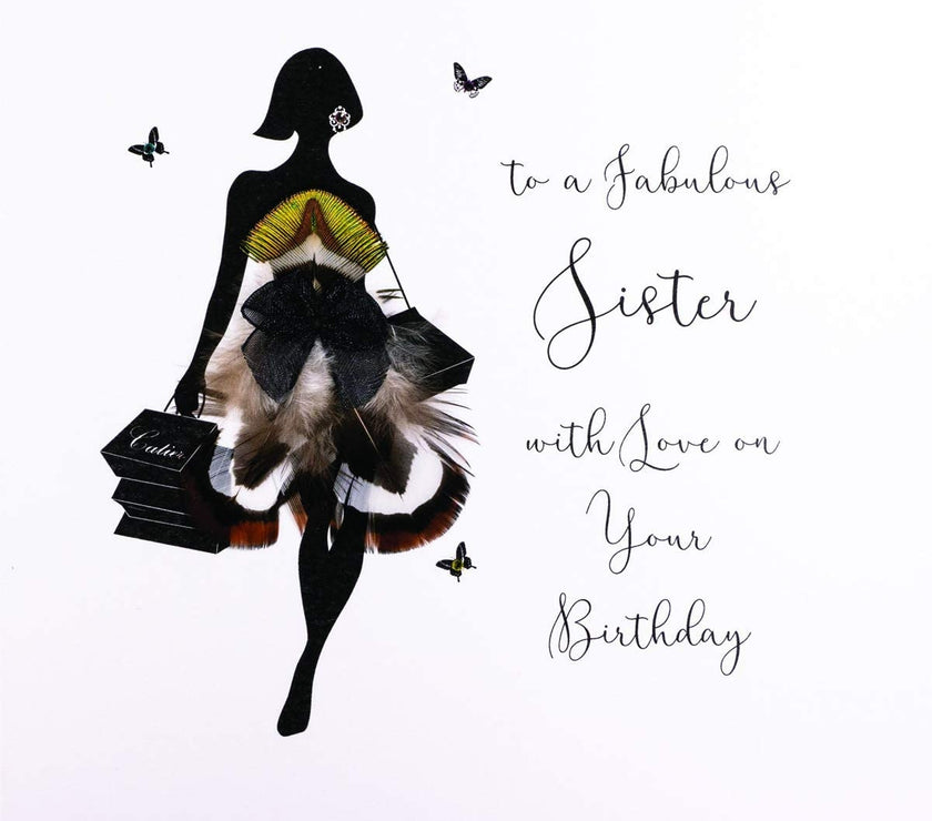 Silhouette Fabulous Sister Birthday Card