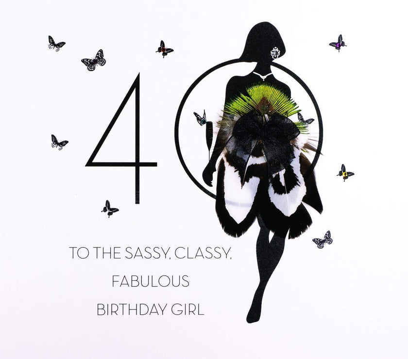 Silhouette Fabulous 40th Birthday Card