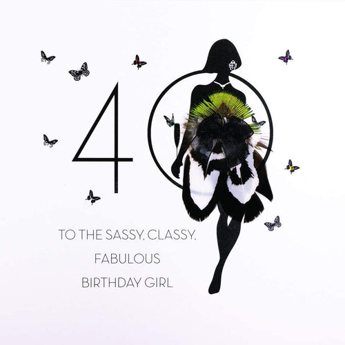 Silhouette Fabulous 40th Birthday Card