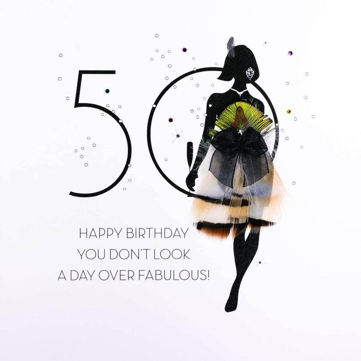 Silhouette Fabulous 50th Birthday Card - House of Cards