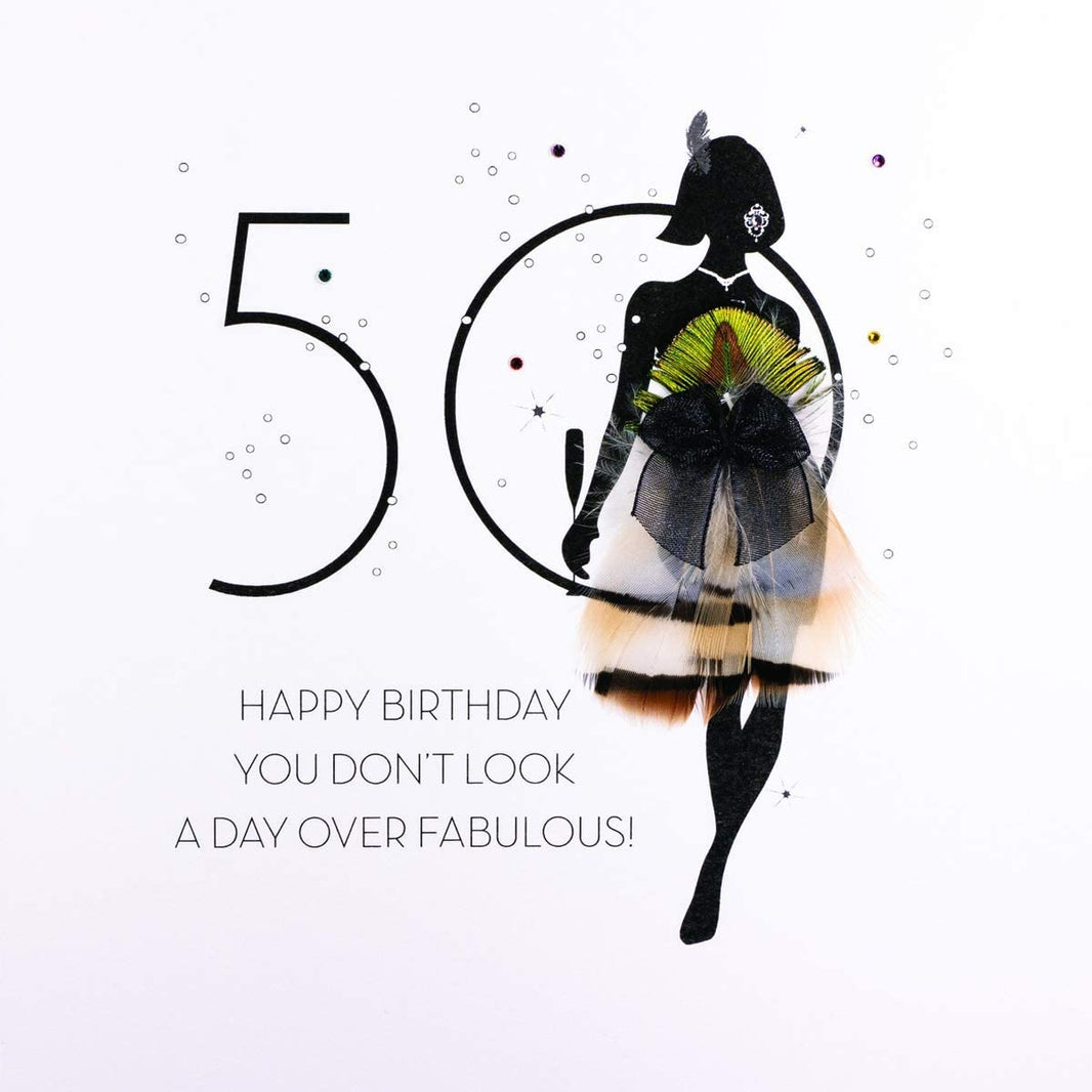 Silhouette Fabulous 50th Birthday Card