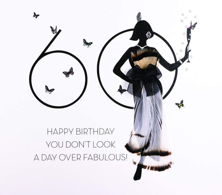 Silhouette Fabulous 60th Birthday Card