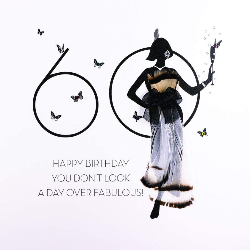 Silhouette Fabulous 60th Birthday Card
