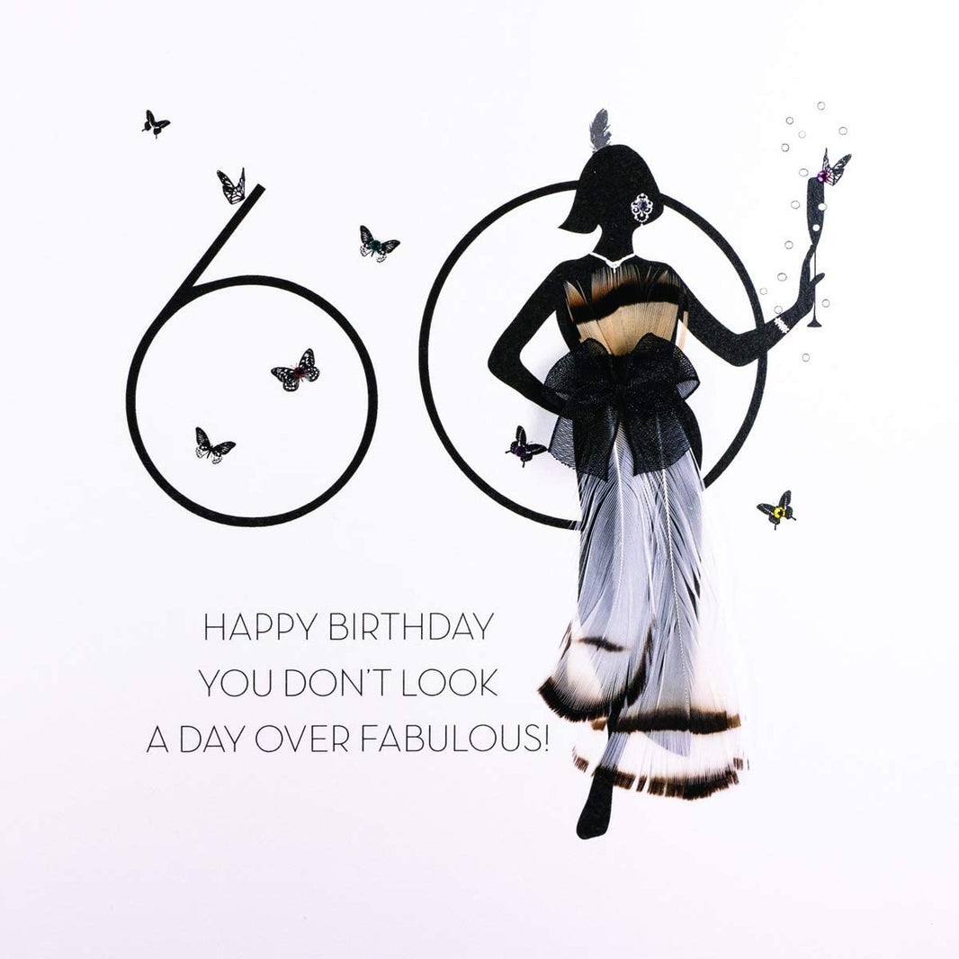 Silhouette Fabulous 60th Birthday Card