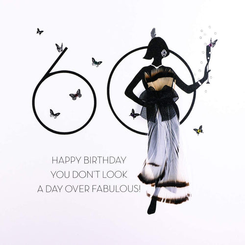 Silhouette Fabulous 60th Birthday Card