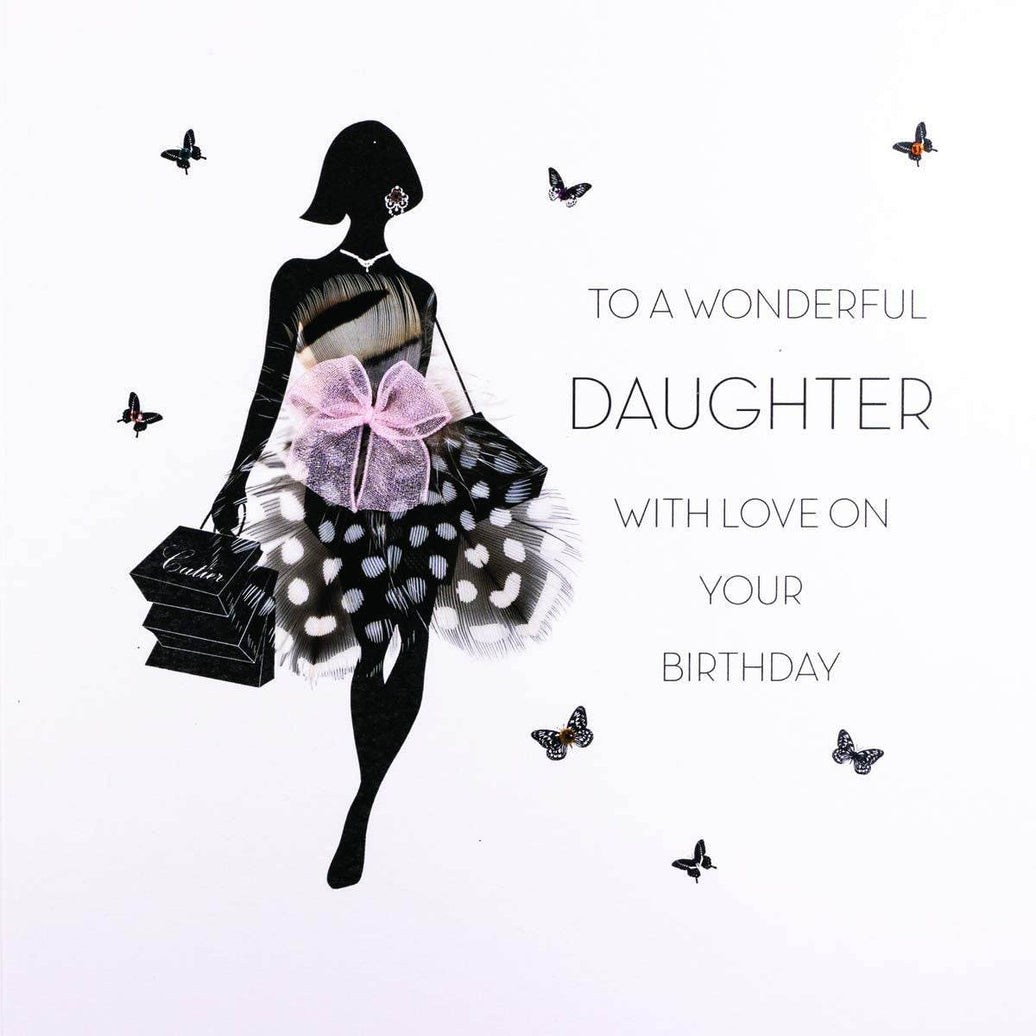 Silhouette Wonderful Daughter Birthday Card - House of Cards