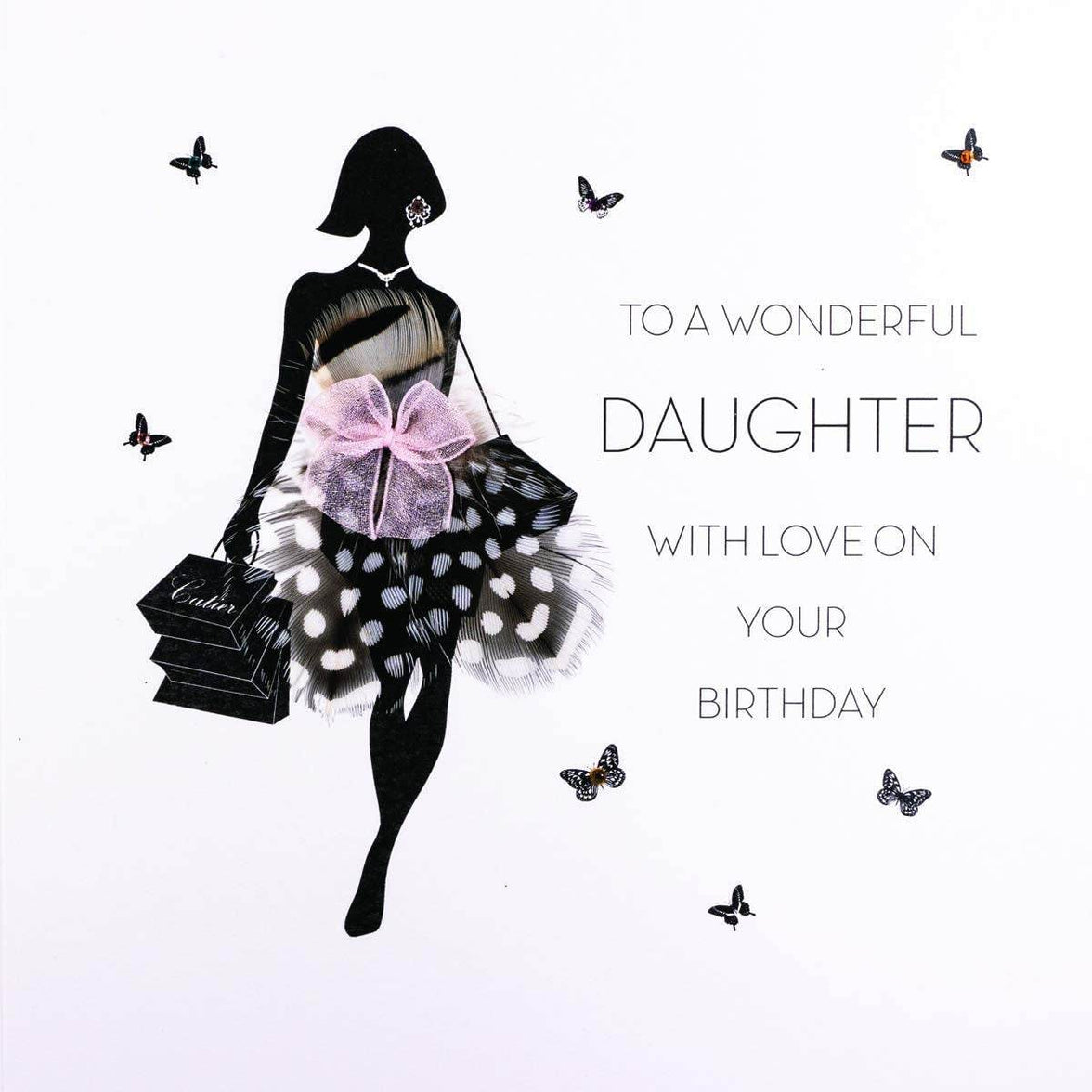Silhouette Wonderful Daughter Birthday Card - House of Cards