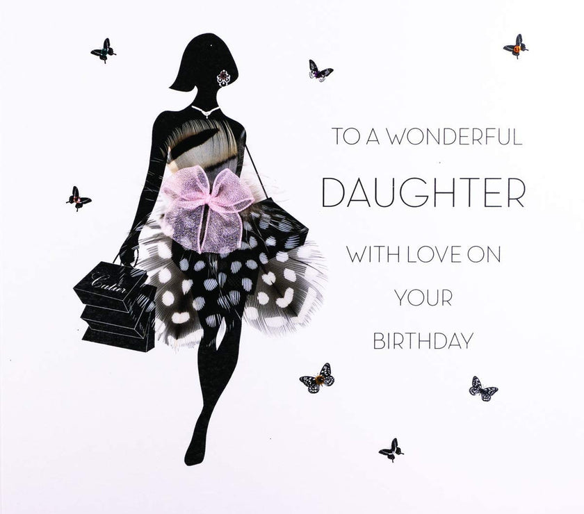 Silhouette Wonderful Daughter Birthday Card