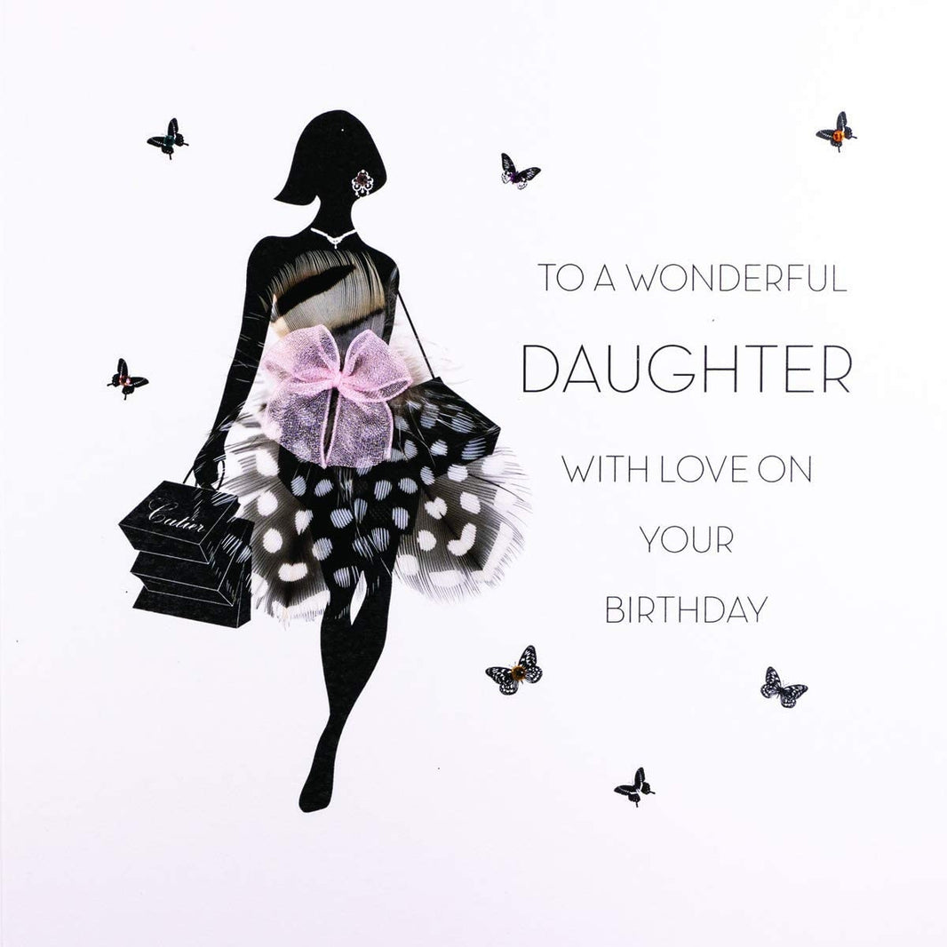 Silhouette Wonderful Daughter Birthday Card