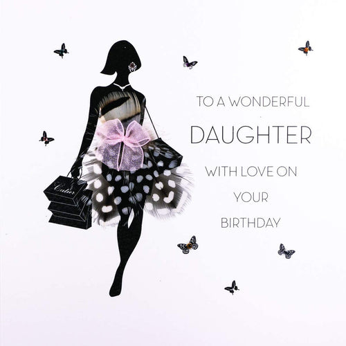 Silhouette Wonderful Daughter Birthday Card