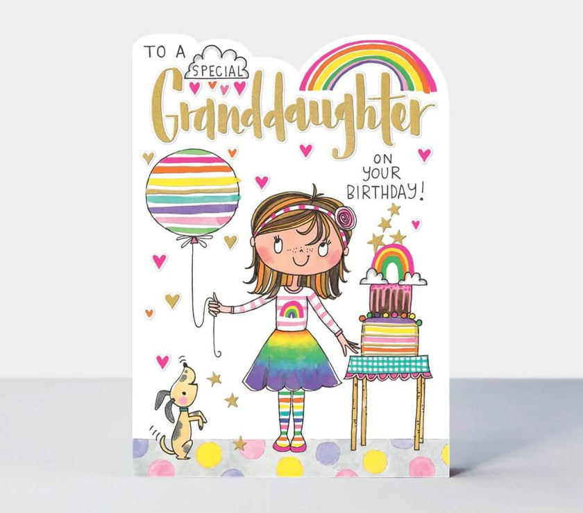 Granddaughter Rainbow Birthday Card