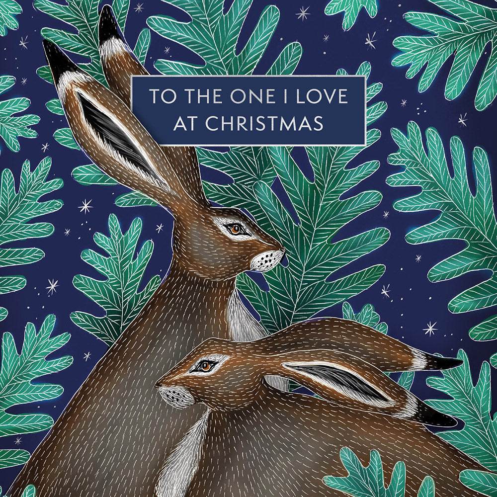 Hares One I Love Christmas Card - House of Cards