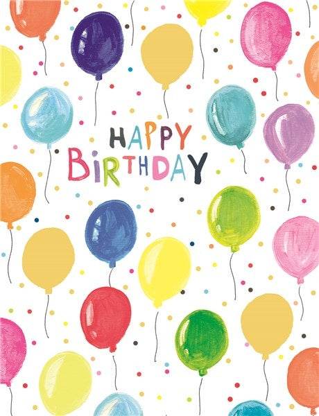 Balloons Happy Birthday Card - House of Cards