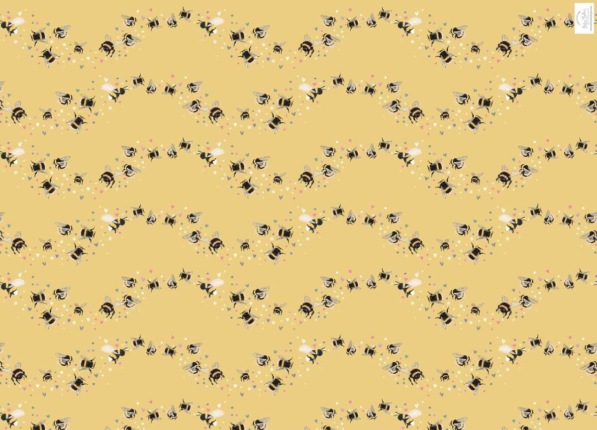 Luxury Bees Flat Wrapping paper with tags - House of Cards