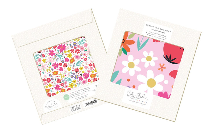 Luxury Floral Flat Wrap with tags