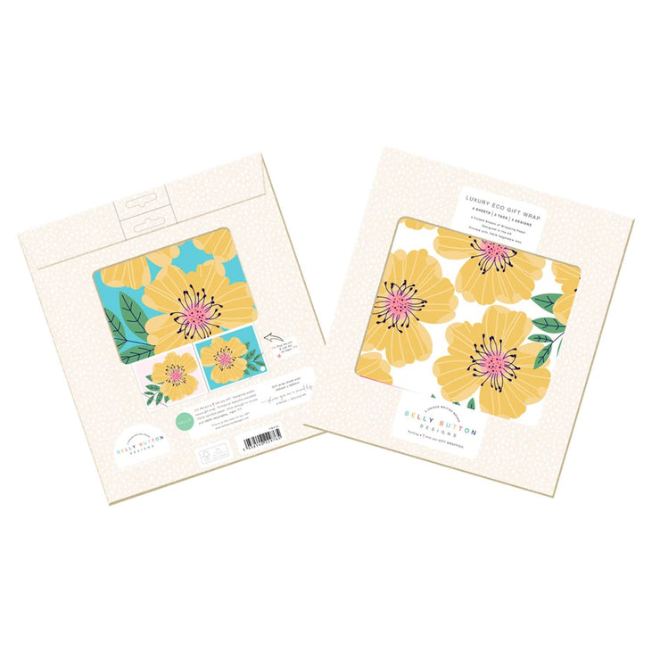 Luxury Yellow Rose Flat Wrap with tags