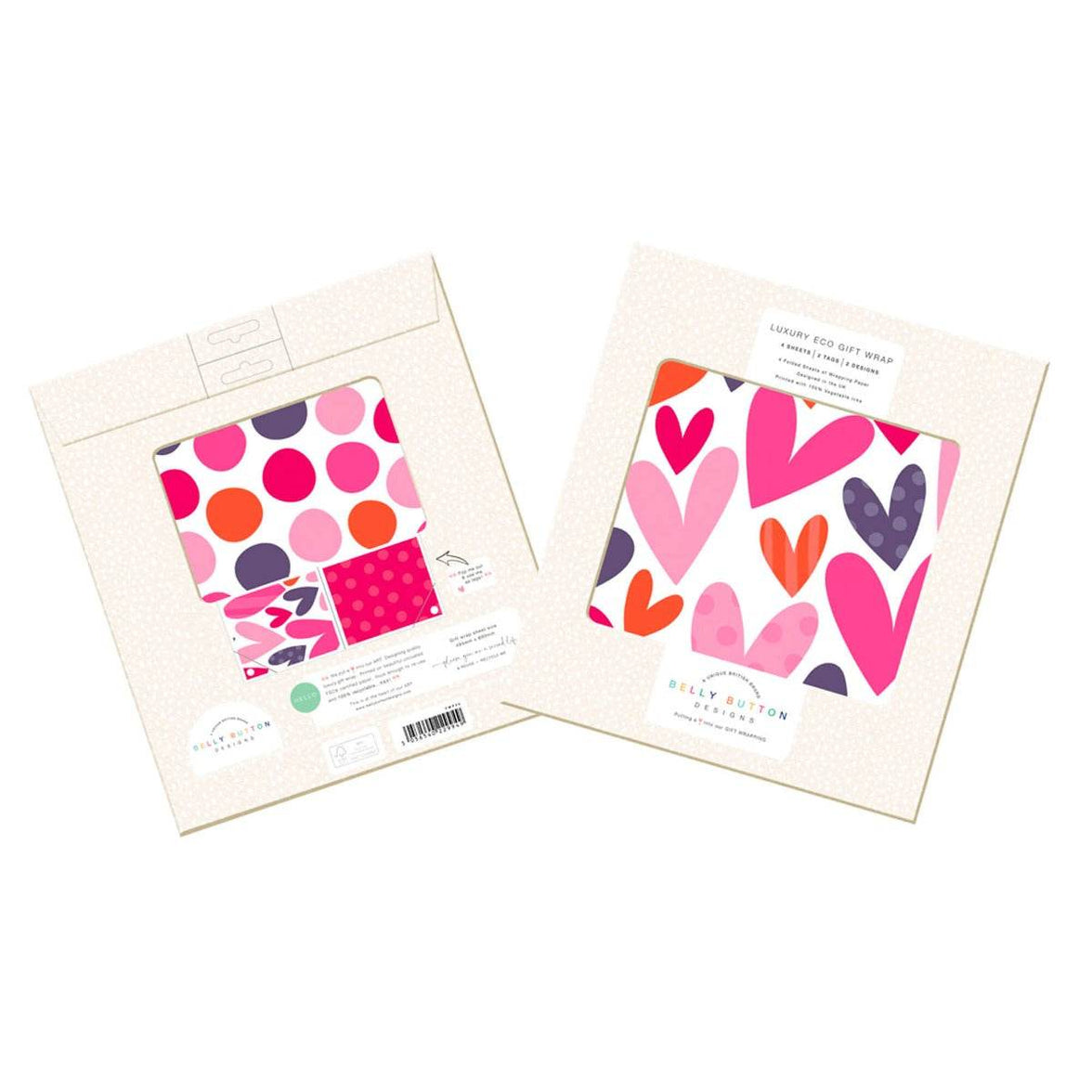 Luxury Hearts Flat Wrap with tags - House of Cards