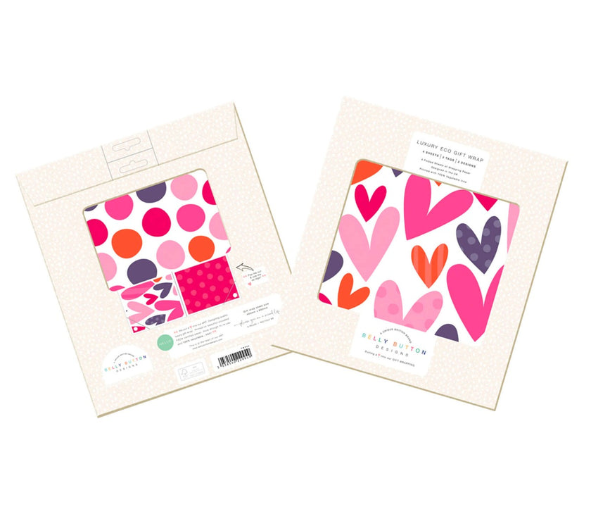 Luxury Hearts Flat Wrap with tags