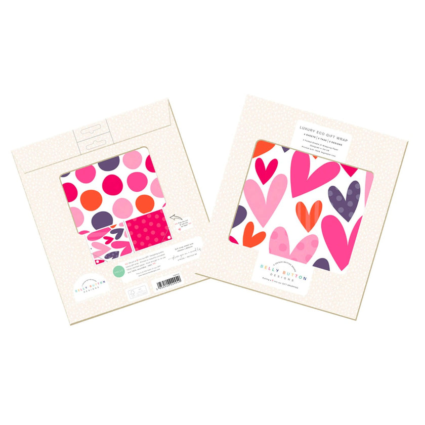 Luxury Hearts Flat Wrap with tags