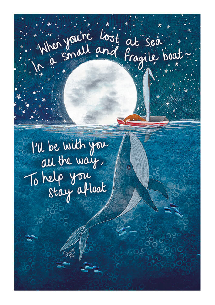 FUTM Whale Greeting Card