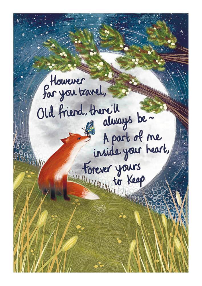 FUTM Old Friend Greeting Card - House of Cards