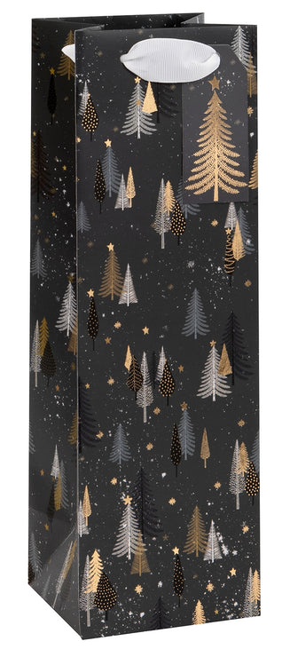 Contemporary Christmas Trees Bottle Gift Bag