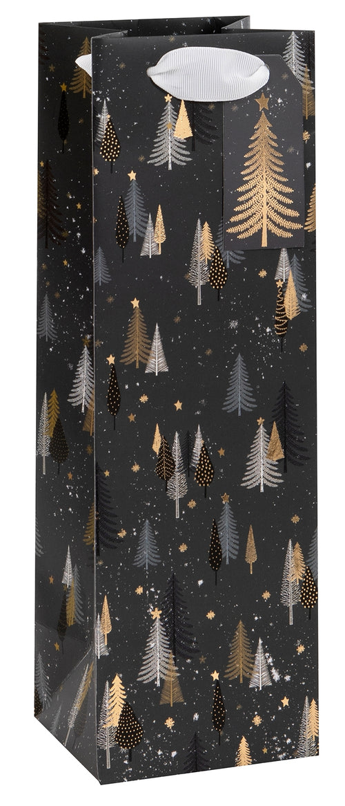Contemporary Christmas Trees Bottle Gift Bag