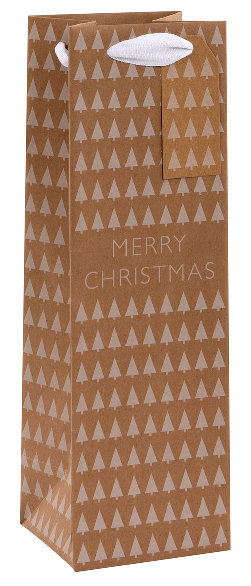 Christmas Tree Kraft Bottle Gift Bag