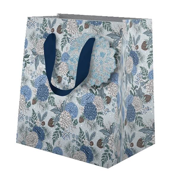 Luxury Sapphire and Snow Small Gift Bag - House of Cards