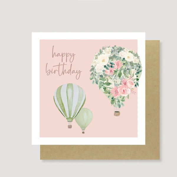 Hot Air Balloon Birthday Card